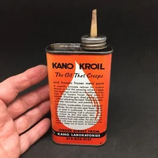 Kano Kroil The Oil That Creeps 8oz Empty Can Kano Lab Nashville TN Orange Spout