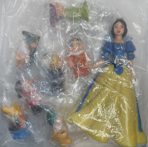 Schneewittchen - 5 Zoll & 7 Zwerge - 1,75 Zoll Figuren Tortenaufleger Figuren Spielzeug Neu Versiegelt - Bild 1 von 10