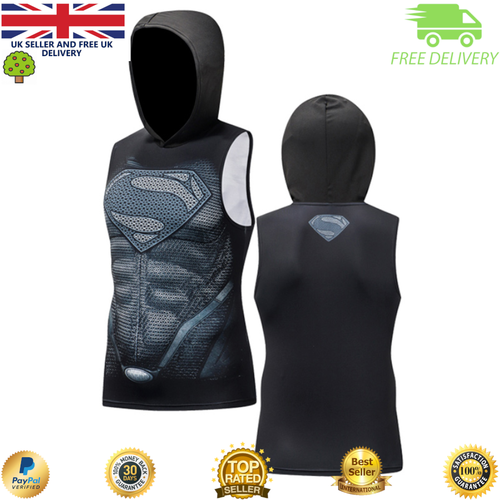Mens GYM Superman Compression Running Rashguard Base Layer shorts Leggings MMA - Picture 13 of 16