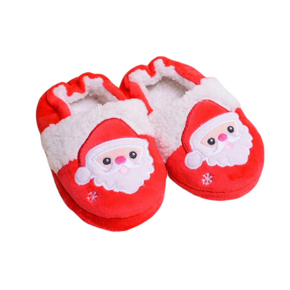 APL Pantofole Termiche Piatte Natalizie Antiscivolo Peluche Babbo Natale per Autunno Inverno