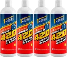 Formula 420 Glass Metal Ceramic Pipe Cleaner 12 Oz Bottles 4 Pack FREE SHIPPING