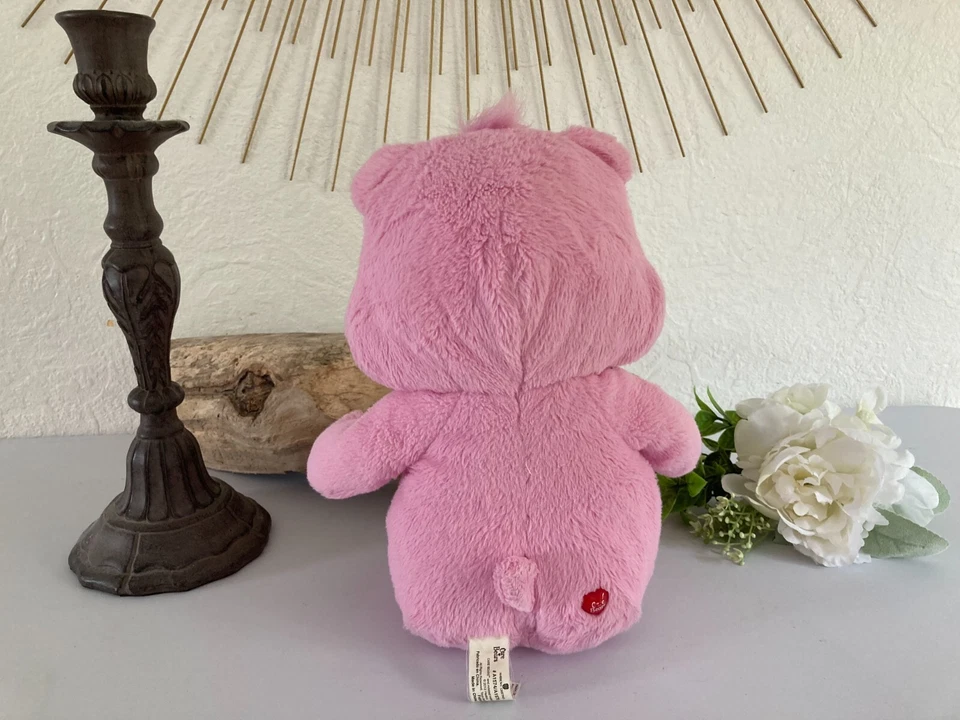 1224⚜️ Peluche Doudou Nounours Bisounours Rose Care Bears Hasbro Hauteur 25 Cm - Photo 4/4