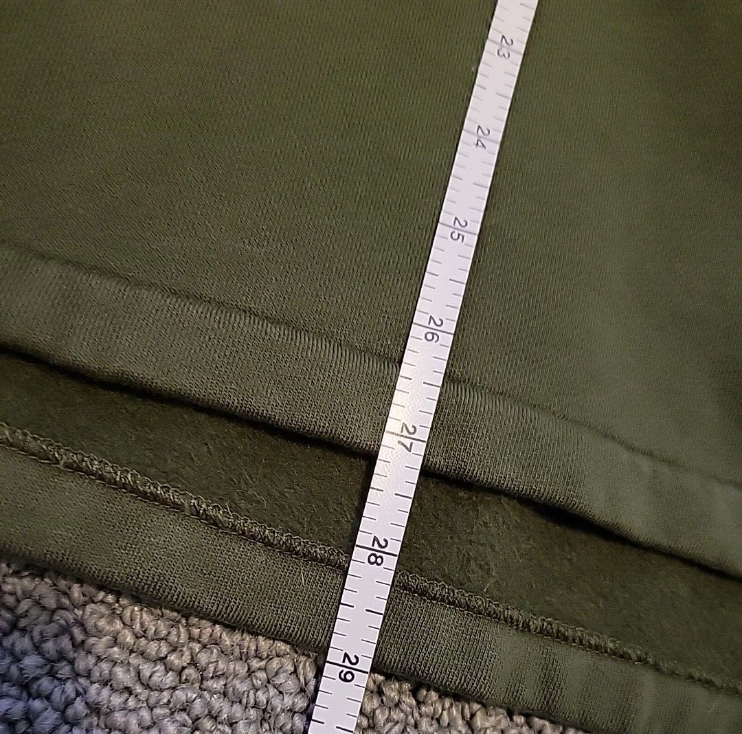 PONY Polo Ralph Lauren Uomo Polo FLeece Camicia Manica Lunga Verde Small