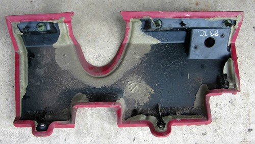 1983 Ford Thunderbird Turbo Coupe Dash Panel Headlight Fog Bezel Red 83 84 85 86 - Picture 4 of 4