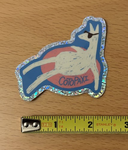 Cotopaxi Stores Lama Glitzer Aufkleber Abziehbild selten authentisch Schwimmschlauch - Bild 2 von 3
