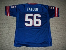 LAWRENCE TAYLOR Unsigned Custom New York Sewn Football Jersey S-3XL Blue/White