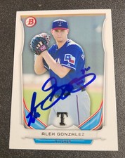 Alex Chi Chi Gonzalez Autograph Signed 2014 Bowman Texas Rangers