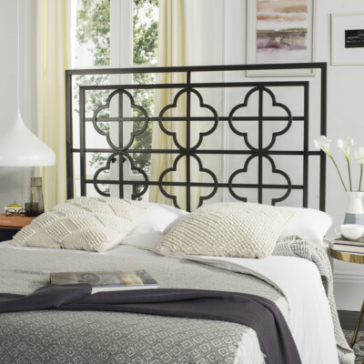 SAFAVIEH Lucinda Gunmetal Headboard | Gunmetal | Full |