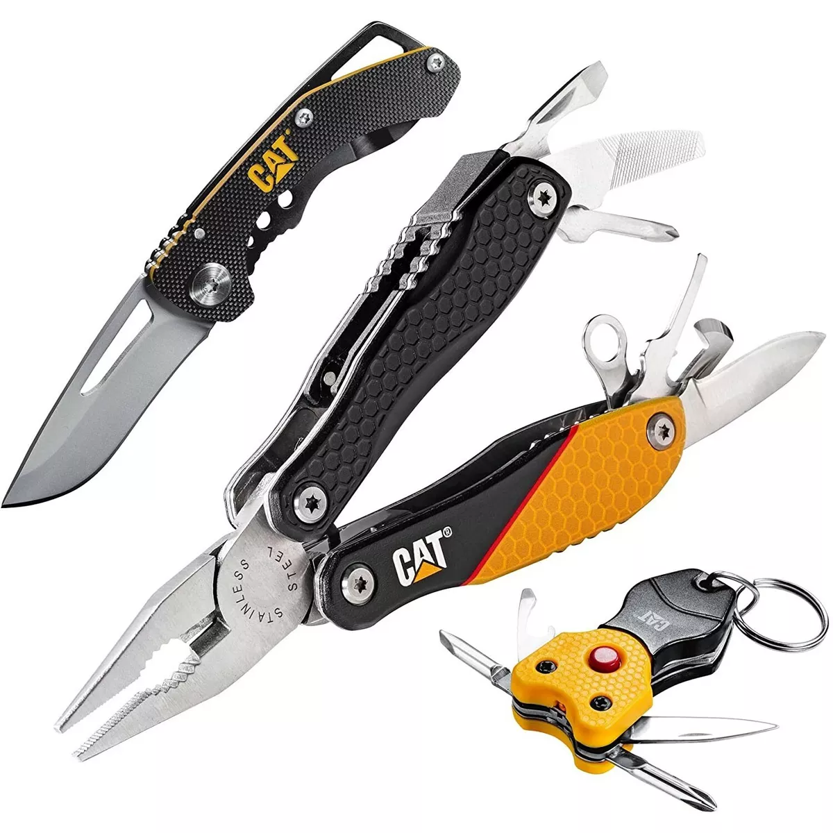 CAT Caterpillar 3 Piece Multi-Tool and Pocket Knife Gift Set