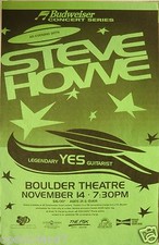 Listing image for STEVE HOWE 1996 DENVER CONCERT TOUR POSTER-Legendary Yes Guitarist,UFO's & Stars