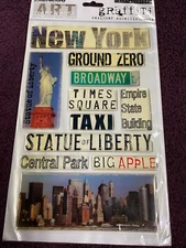 New York City epoxy Stickers Graffiti Skyline Liberty Empire Times Park Broadway