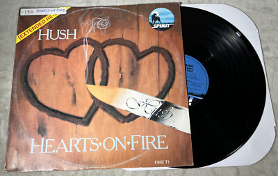 Hush Hearts On Fire 12  Vinyl Record Single VG-VG+ 1983 Spirit Record Co