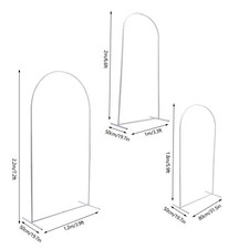 3Pcs Metal Stand Wedding Arch Backdrop Stand For Ceremony Party Yard Venue Decor
