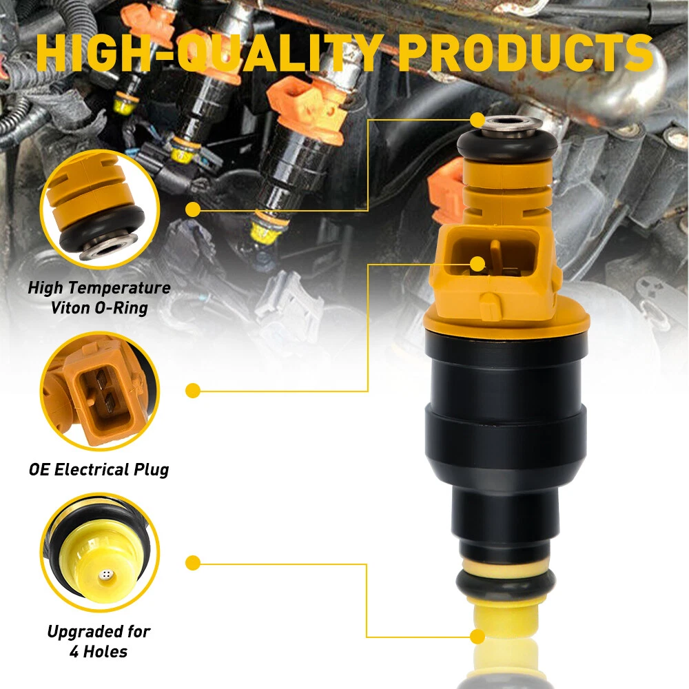 8-Pack Bosch Flow-Matched Fuel Injectors For Ford 4.6L 5.0L 5.4L 5.8L Engines