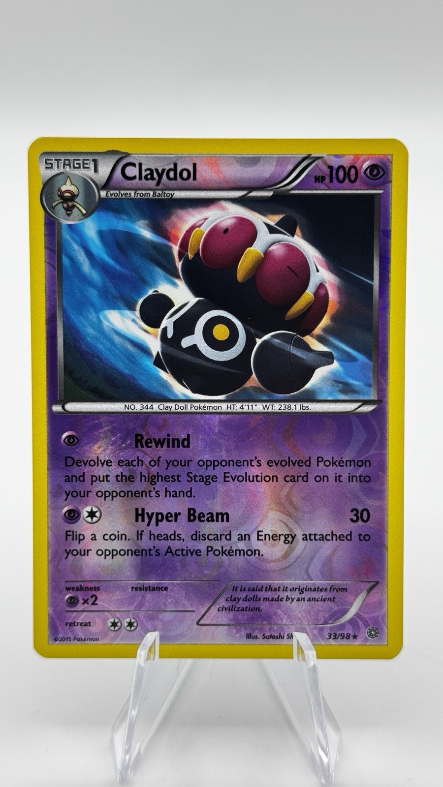 Claydol 33/98 XY - Ancient Origins Reverse Holo