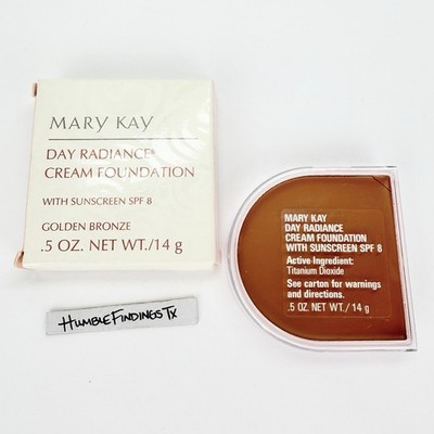 Mary Kay Day Radiance Cream Foundation GOLDEN BRONZE 1502 Dry Skin In Pink Box