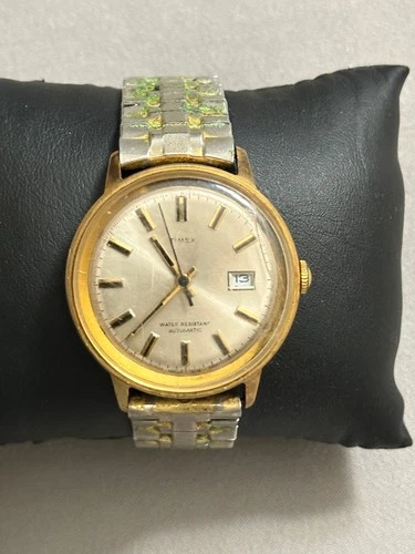 Vintage Timex Automatic Self Winding Date Men’s Watch Works
