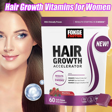 Hair Growth Accelerator Soft Chews Biotin Vitamin C E Fuller Stronger Hair 60