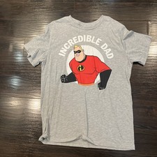 The Incredibles Incredible Dad Gray Graphic T-Shirt Tee - Disney/Pixar - Size XL