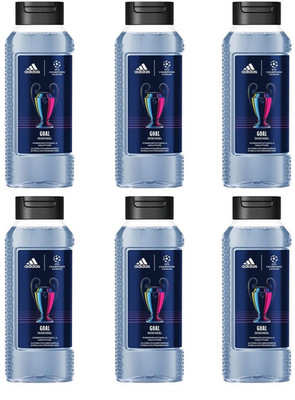 6x adidas UEFA Champions League Goal Edition Duschgel mit ätherischen Ölen 250ml