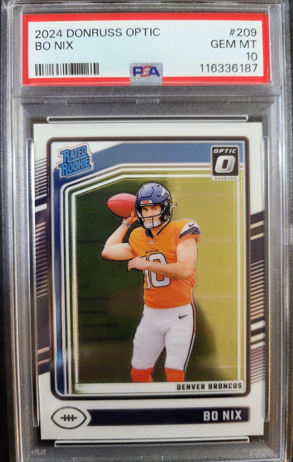 Bo Nix Panini Donruss Optic #209 Base