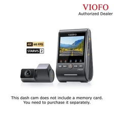 VIOFO A329S 2CH 4K 60FPS Front + 2K Rear Dash Cam, Sony STARVIS 2, Wi-Fi 6, HDR