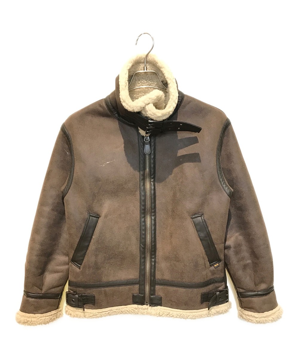 ALPHA INDUSTRIES / ジャケット/M/ポリエステル/ブラウン/TA1398-068/ボア ALPHA B-3 JACKET FAKE MOUTONTA1398-068 Size: M Brown Men TA1398