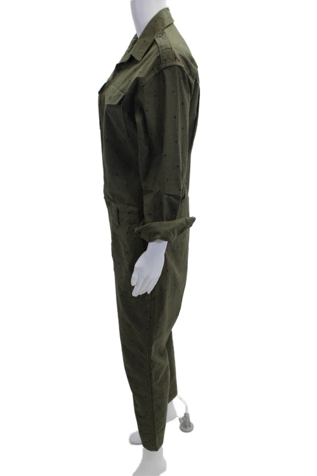 Mono de mujer Current/Elliott con cuello a lunares manga larga verde talla 2 Foto 2 de 4