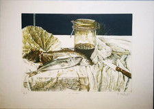 litografia moderna natura morta tavola Giovanni Battista De Andreis