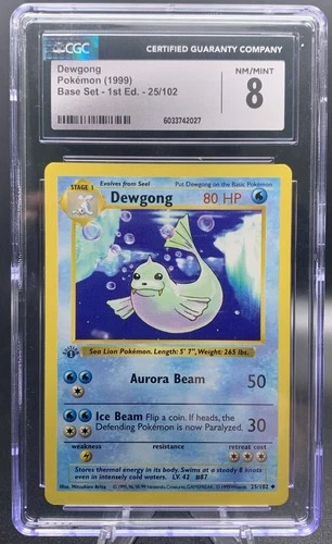 1999 Base Set - 1st Edition - English Dewgong Uncommon 25/102