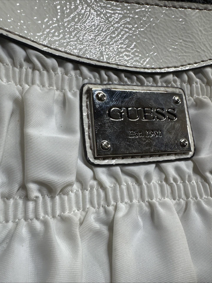 ¿Adivina vintage? Bolso de mano pequeño con correa blanca sin asas años 90 difícil de encontrar Foto 3 de 4