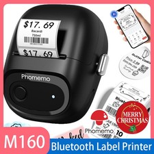 Phomemo Imprimante d'étiquettes Bluetooth avec 80PCS 40x30mm étiquettes