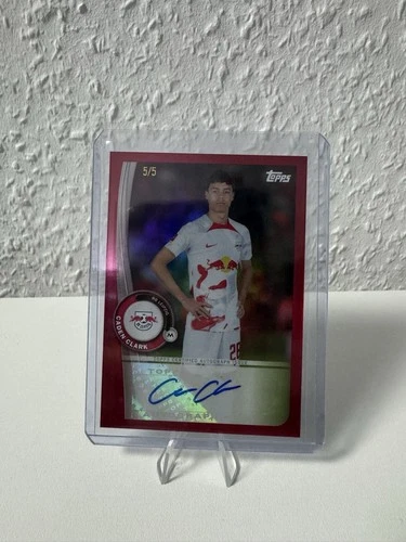 Caden Clark 5/5 Autograph RB Leipzig Topps Chrome Bundesliga 2022/23