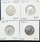 STANDING LIBERTY QUARTER LOT AU UNC