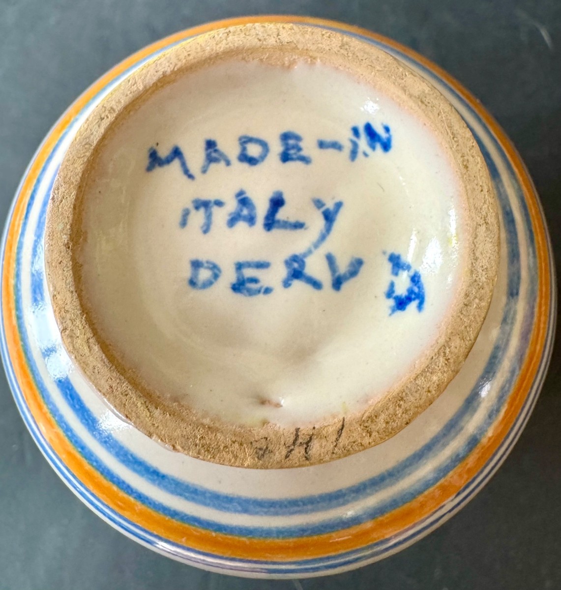 Vintage Deruta Floral Handmade Ceramic Pitcher Small Made in Italy