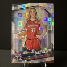 Panini 2025 Prizm WNBA Lucy Olsen RC Silver Pandora Variation #145 Mystics