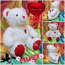 Build A Bear Workshop Valentine's Day Hugs Red Heart 15" Stuffed Plush Teddy
