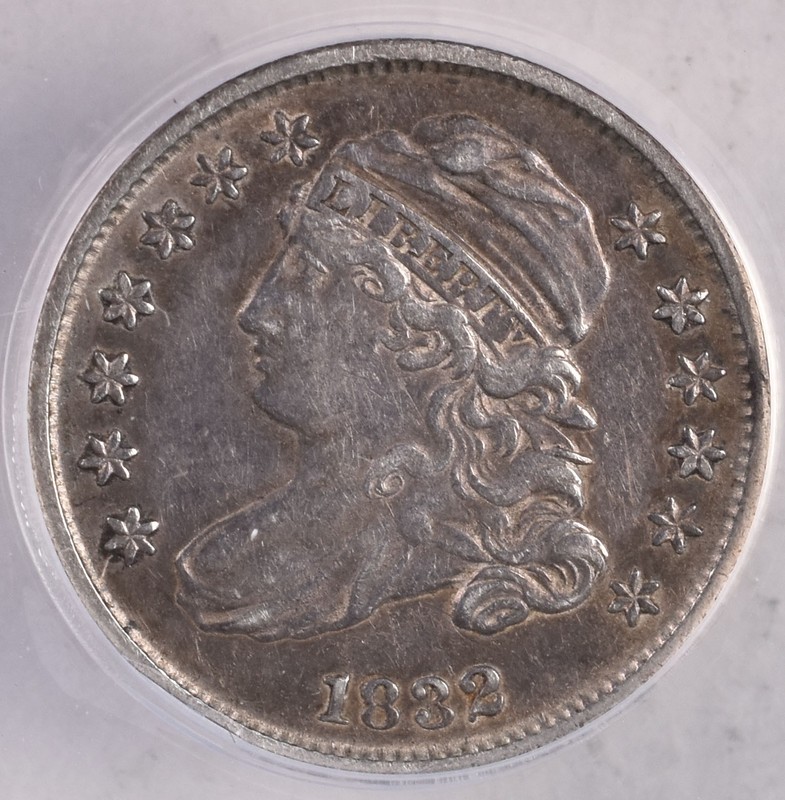 1832 Capped Bust Silver Dime - ANACS EF40 Details - "Looks AU!!"