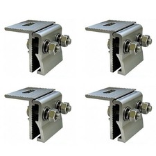 Aluminium Roof Fold Clamps 1-4 pcs for PV Solar Panel Rooftop Installation