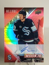 2024-25 Upper Deck Allure Red Rainbow Rookie Auto Logan Morrison Jets RC