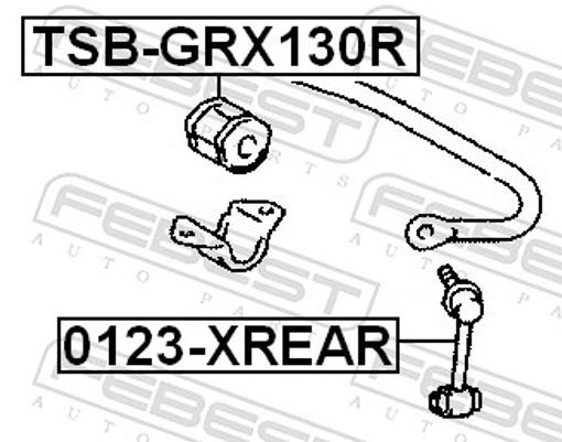 4x ✅Fits FEBEST TSB-GRX130R REAR STABILIZER BAR BUSH D14.5  ⭐UK Seller⭐