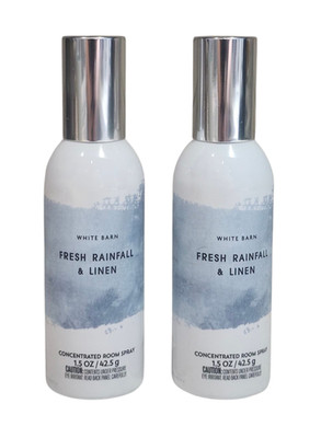 Bath & Body Works Fresh Rainfall & Linen Concentrated Room Spray 1.5 oz Set of 2