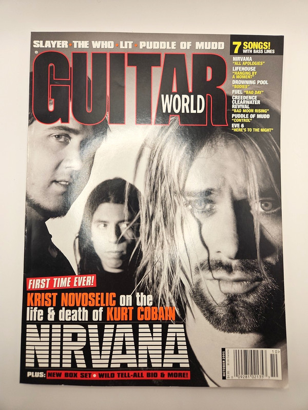 Vintage Guitar World October 2001 Magazine Kurt Cobain Nirvana