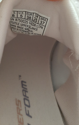 Skechers Sneaker Lite-Weight, Memory Foam - Rosa Glitzer, Größe 38, Neuwertig - Bild 7 von 13