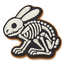 Crouching Rabbit Skeleton Cookie Cutter & Stamp, Fondant, Clay - 4x3.5"