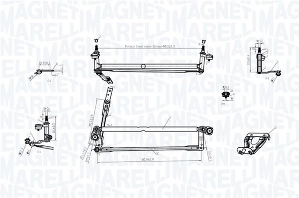 WischergestäNge Magneti Marelli 085570177010 FüR VW Golf Jetta 1K1 1K5 EOS 5K1 5-image