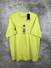 ADIDAS GERMANY TEAM JERSEY BUNDESWEHR 2025 OLYMPIC YELLOW T-SHIRT MEN SIZE XL