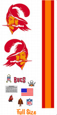 Like Tampa Bay Buccaneers throwback full Helmet Decals 8 Mil Convex Gear Wrap