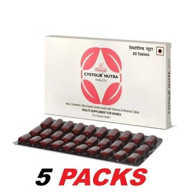 5 x Charak Cystolib Nutra 150 Tabletten unterstützt PCOS & Hormonhaushalt Abl...