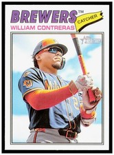 2026 Topps Heritage William Contreras Card Milwaukee Brewers #214